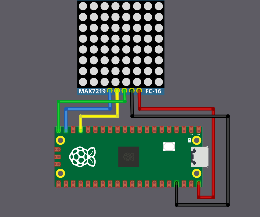 Connecting Raspberry Pi Pico 2 with MAX7219 LED Matrix